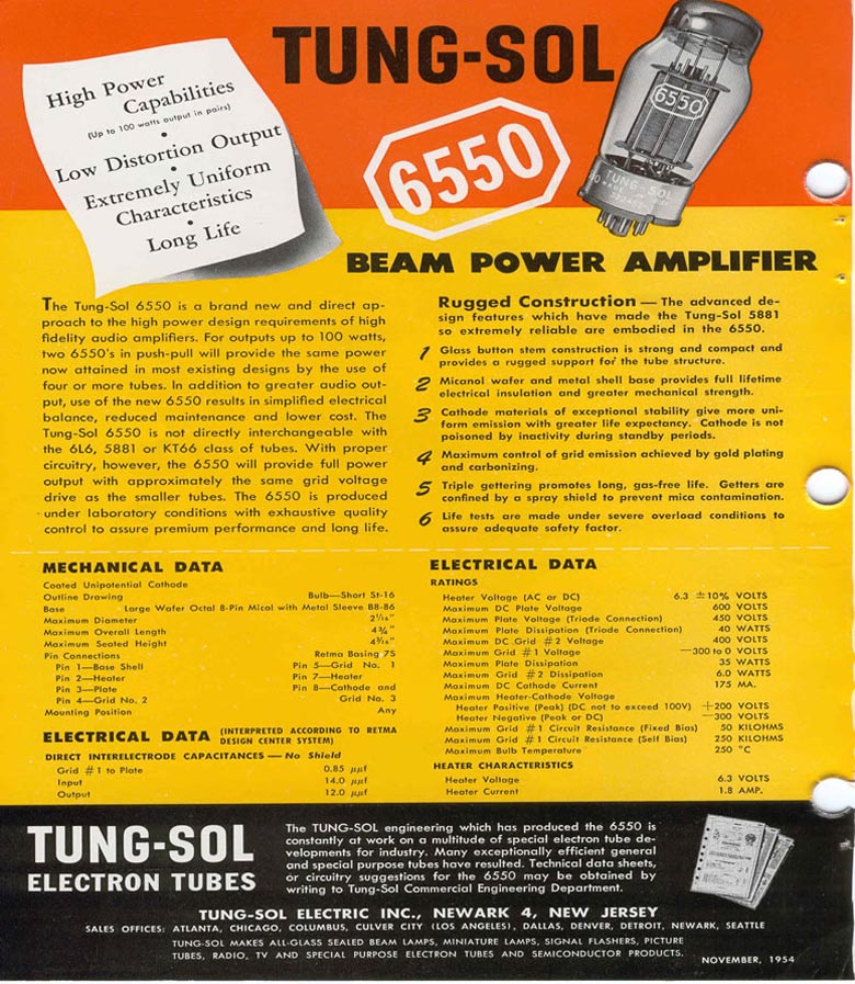 6550 Tung-Sol Ad